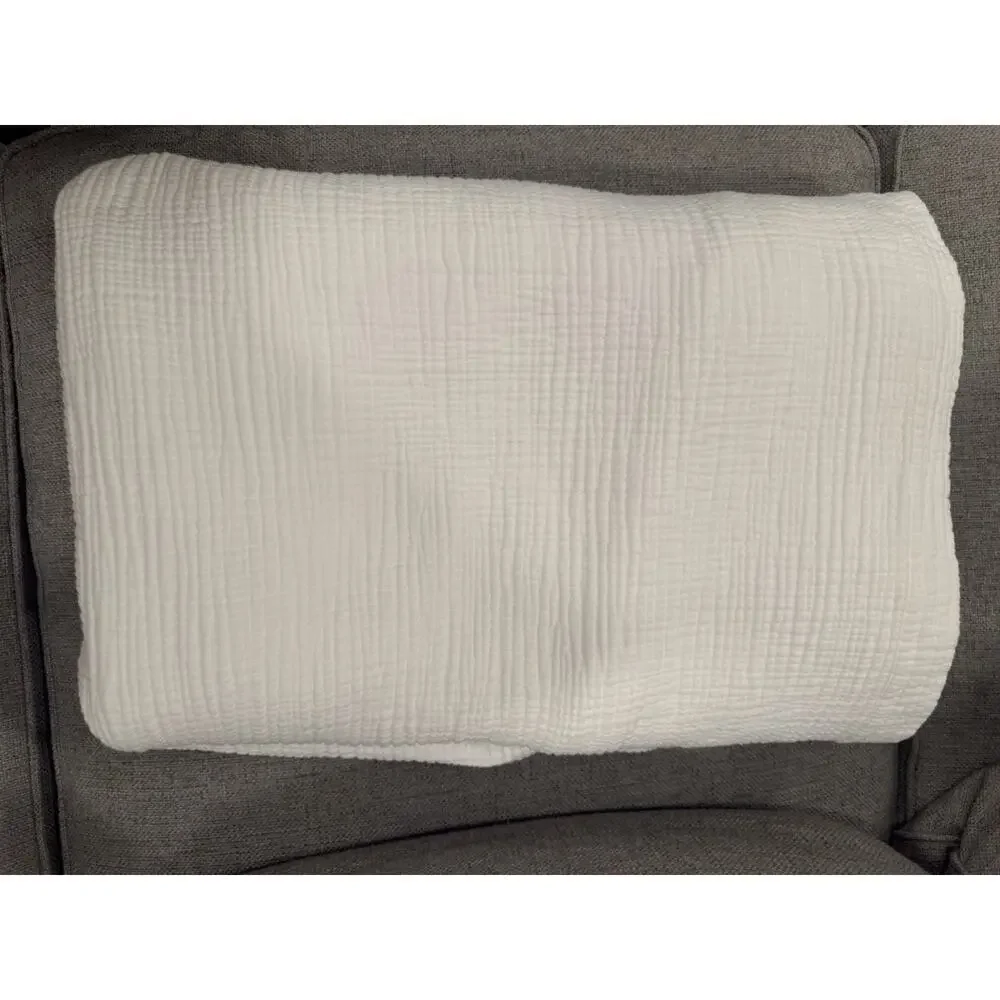 Boll & Branch Dream Bed Blanket Organic Cotton white king/cal king NEW $369